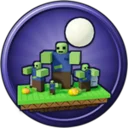mega zombie night icon in roll the world