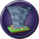 tornado icon in roll the world